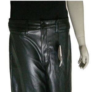 Dollhouse Black Vegan "Leather" wide leg pants size 13